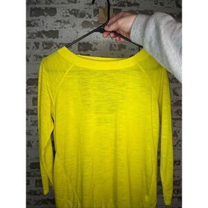 ATHLETA | women yellow open back athletic top